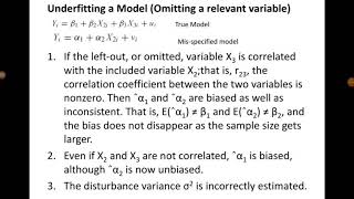 Model Specification Errors Part II