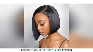 Super Sale 13x4 Straight Lace Frontal Bob Wig 100% Real Human Hair 8-14 Inches Pre Plucked Hair Wigs