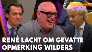René lacht om gevatte opmerking Wilders tegen Baudet: ‘Die is leuk!’ | VANDAAG INSIDE