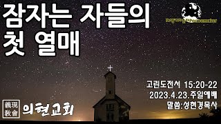 [의현교회] 잠자는 자들의 첫 열매 - 성현경목사 (2023.4.23.주일예배)