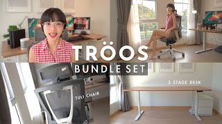 รีวิว Troos Bundle Set ชุดโต๊ะปรับระดับไฟฟ้าพร้อมเก้าอี้เพื่อสุขภาพ ในราคาที่ทุกคนจับต้องได้