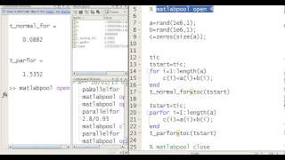 MATLAB Parallel For Loops