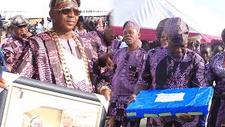 UNEXPECTED GIFT FROM IBA KINGDOM AS  THEY GIFTED OBA ONIBA EKUN AT HIS 4YRS ON THRONE