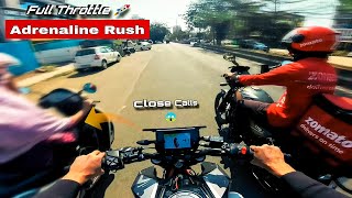 First Time Feeling the DUKE 390’s RAW POWER!🔥 Adrenaline Rush | Full throttle In CITY🚀 Close calls😱🤯