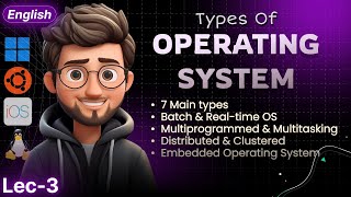 Types of Operating Systems | Batch, Multiprogramming, Multitasking, Real-Time & Distributed OS