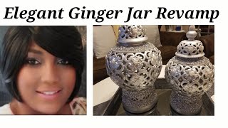 DIY Upcycle Ginger Jar | Glam Elegant Home Decor | #GlamQueenofDIY