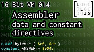 Assembler Hacking: Inline Data And Constants (16-Bit VM in JavaScript 014)