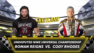 WWE2K24 :Roman Reigns Vs Cody Rhodes #wwe2k23romanreignsentrance #gaming Ga#wwefan #fastlane2023