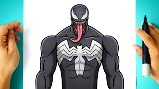 Como DESENHAR o VENOM passo a passo - Como DIBUJAR a VENOM paso a paso