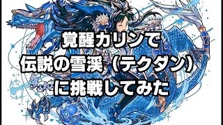 【パズドラ・字幕解説】覚醒カリンで伝説の雪渓に挑戦してみた。