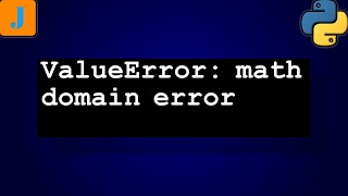 ValueError: math domain error