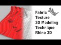 Create Fabric Texture in Rhino 3D Tutorial- Beginner CAD #440