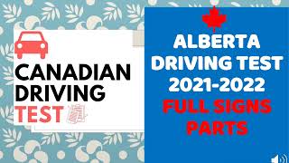 Alberta Learner Class 7 Driving Test 2021-2022| Canadian Driving Test | Full Signs