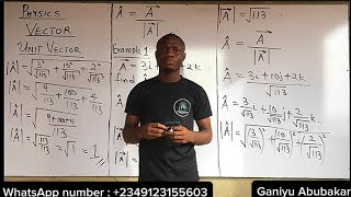 VECTOR 1 -(Definition, Representation and Unit Vector)#physics #excellentlinkacademy(WELL EXPLAINED)