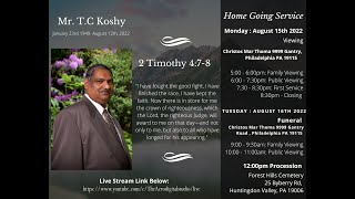 Funeral Service |Mr. T.C.Koshy| Live