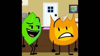 Leafy Kissing Firey - A @cademalane clip #shorts #bfb #memes  #kiss