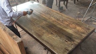How To Build Dining Table From Pairing Wood Logs // Amazing Product Completed