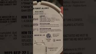 First Alert SMI110 "Clean Alarm" Warning Feature