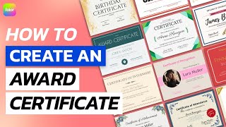 How to Create an Award Certificate