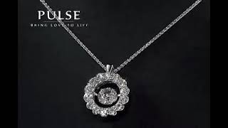 14kt White Gold Moving Diamond Pendant Canadian Center Stone