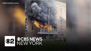 3 NYPD officers hurt after responding to Queens apartment fire