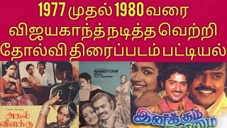 1977 முதல் 1980 வரை விஜயகாந்த் நடித்த திரைப்படம் வெற்றி | 1979 to 1980 Vijayakanth movie list |