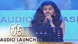 Sravana Bhargavi Live Performance at A Aa Audio Launch || Nithiin, Samantha