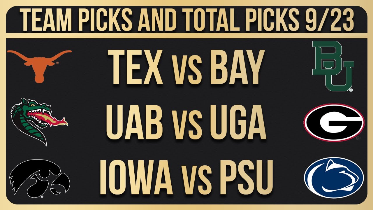 FREE College Football Picks Today 9/23/23 NCAAF Week 4 Betting Picks ...