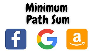minimum path sum leetcode | minimum path use leetcode python | leetcode | google interview question
