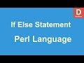 Perl Programming If Else Statement