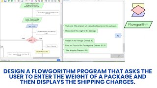 Flowgorithm - The shipping Cost Calculator.