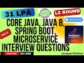 Core Java, Java 8, Spring Boot, Microservice Interview Questions | Persistent System | L2 Round