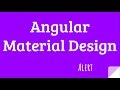 Angular Material Design Alert