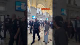 Crowds heckle Vance and Hegseth as they walk through DC train station | REUTERS