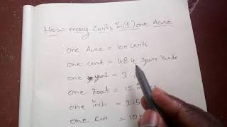 How many cents in one Acre