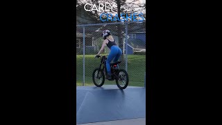 Carly Crashes her Sur Ron electric dirt bike / mountain bike