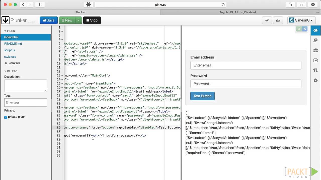Web Development With Angularjs And Bootstrap Tutorial Disabling Web Development With Angularjs And Bootstrap Tutorial Disabling