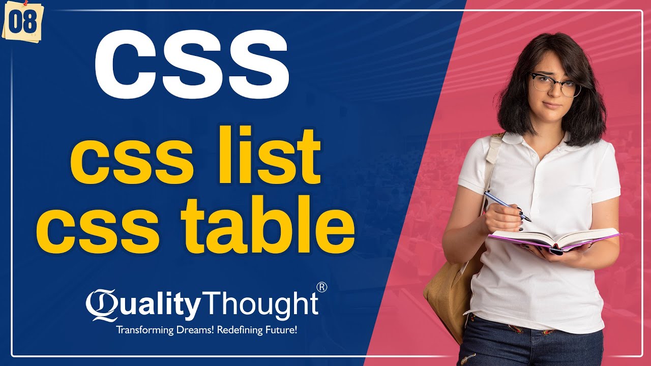 CSS Styling Tables And List - #csstutorial For Beginners 2023 ...