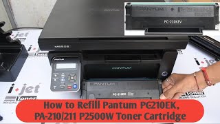 How to Refill Pantum PC-210EK, PA-210 PA-211 Toner Cartridge  M6502NW, P2200, P2500W, P2502W P2506W