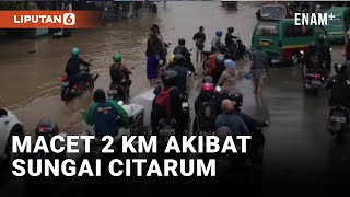 Sungai Citarum Belum Surut, Macet Panjang terjadi di Kabupaten Bandung | Liputan6