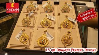 T Nagar KALYAN Jewellers light weight traditional and fancy gold pendant collections with price