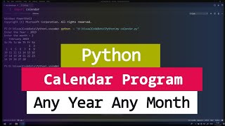 Display calendar using python code 💯 #shorts #viral #coding #programming