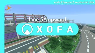 Minecraft Metro Full Ride | NR Line 5A - Xofa Line - upward (End of Season 3)