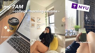 my *productive* 7am college morning routine | healthy habits, in-person classes, & workout with me!