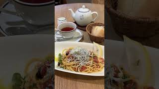 アフタヌーンティーティールーム／Afternoon Tea TEAROOM／名古屋ランチ／名古屋カフェ／しらすとトマトのシチリア風パスタ（パン付）／名古屋ラシック