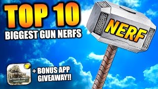 Top 10 "BIGGEST GUN NERFS" in COD HISTORY (Top Ten) + APP GIVEAWAY! | Chaos