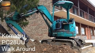 Komatsu PC28UU Mini Excavator Walkaround