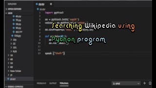 Searching Wikipedia using Python program