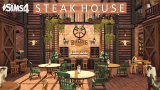 The Oak Barrel - renovated to STEAKHOUSE restaurant 🥩 (noCC) the Sims 4 | Stop Motion