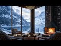 soothing blizzard sounds crackling fireplace and gentle wind for relaxation and deep sleep